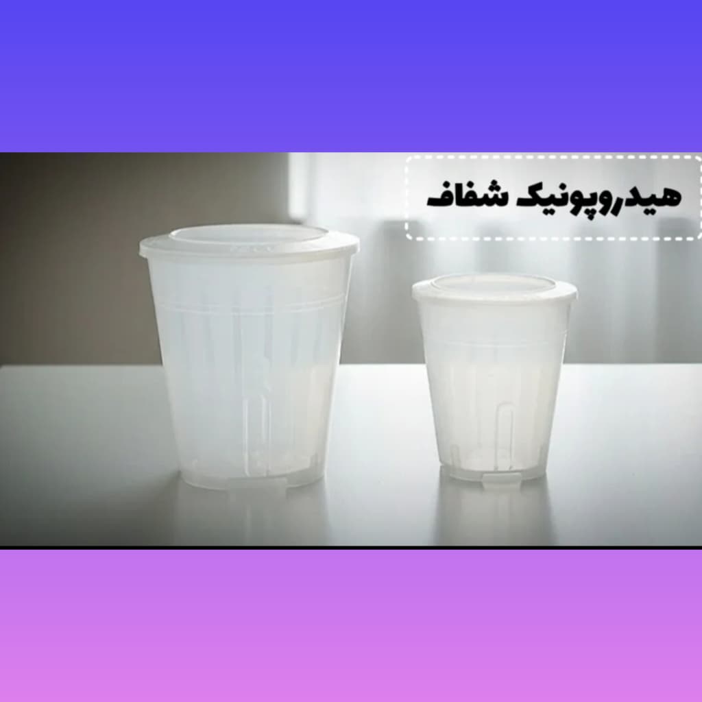 گلدان هیدروپونیک (شفاف)سایز14